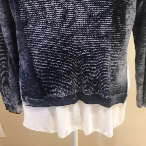 New York & Company Mixed Fabric Cotton Blend Scoop Neck Pullover Sweater-XL - Picture 6 of 8